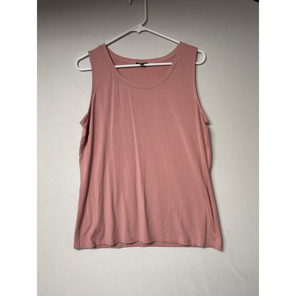 Talbots Soft Tank Top Woman's Large Coral Pink Cotton Modal Blend Sleeveless